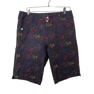 Wild Rye Kaweah Mountain Bike Shorts Black Floral Women's Size 10